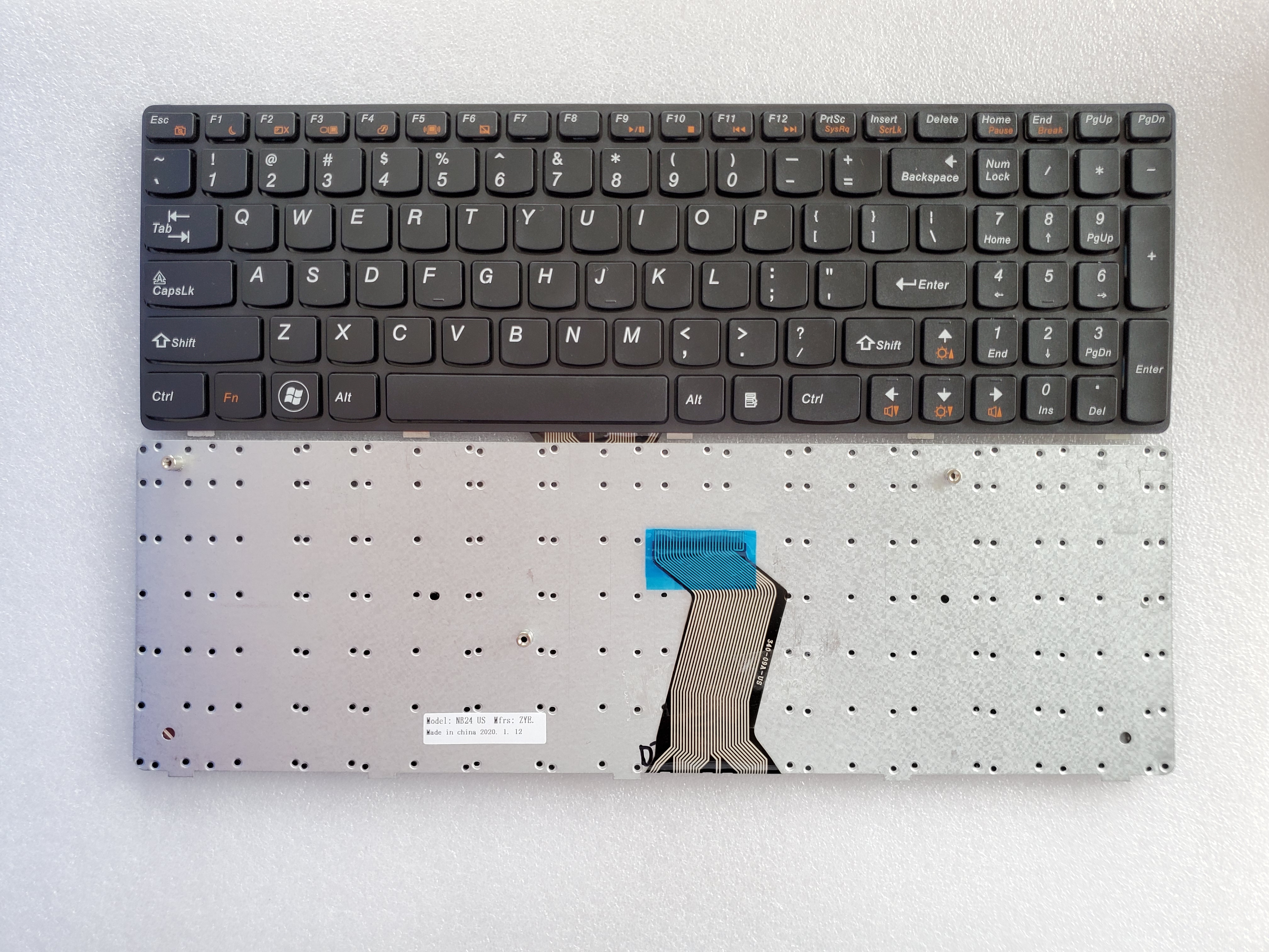 Picture of New Replacement Laptop Keyboard For LENOVO V570/B570 BLACK FRAME BLACK (OEM) US Layout